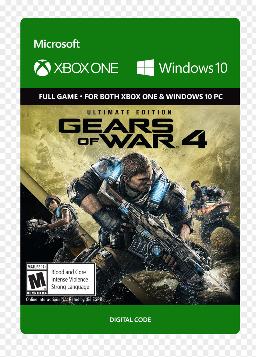 Gears Of War 4 War: Ultimate Edition Xbox One Video Game PNG