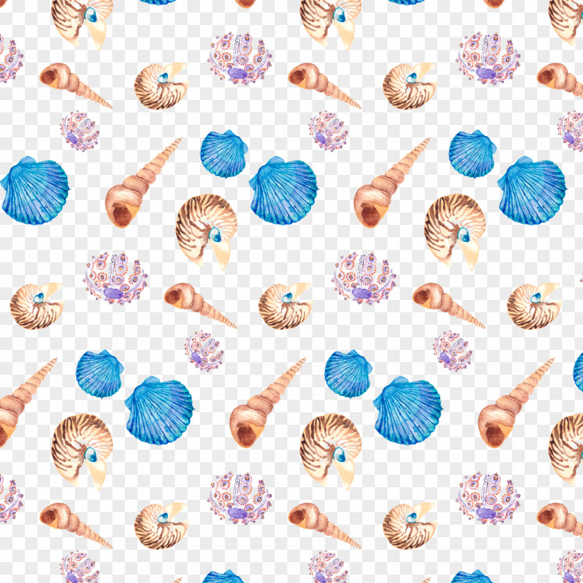 Painted Conch And Shell Seamless Background Vector Seashell Euclidean Sea Snail PNG