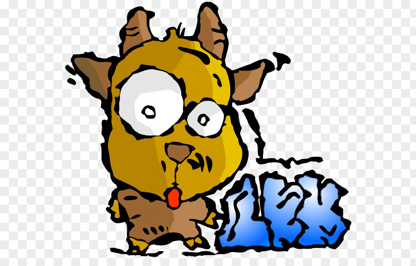 Scared Goat Dog Cartoon Clip Art PNG