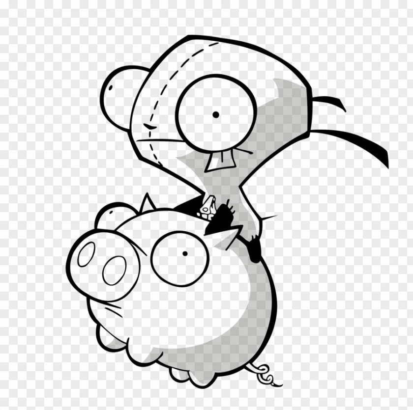 Select Size Nicktoons: Attack Of The Toybots CartoonCat In Hat Coloring Pages Image Ms. Bitters Invader Zim Flying VYNIL Car Sticker Decal PNG