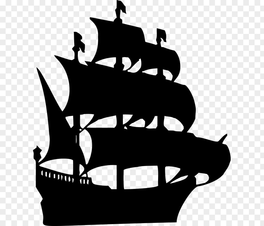 Ship Silhouette Galleon Clip Art PNG