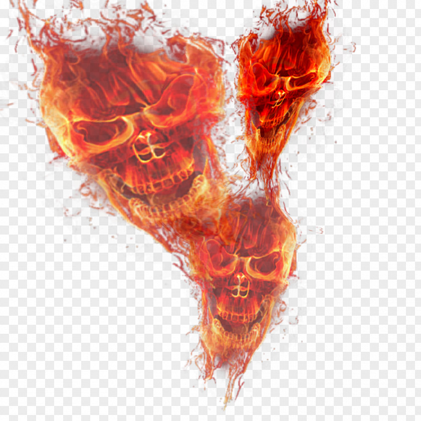 Skull Light Fire Flame PNG