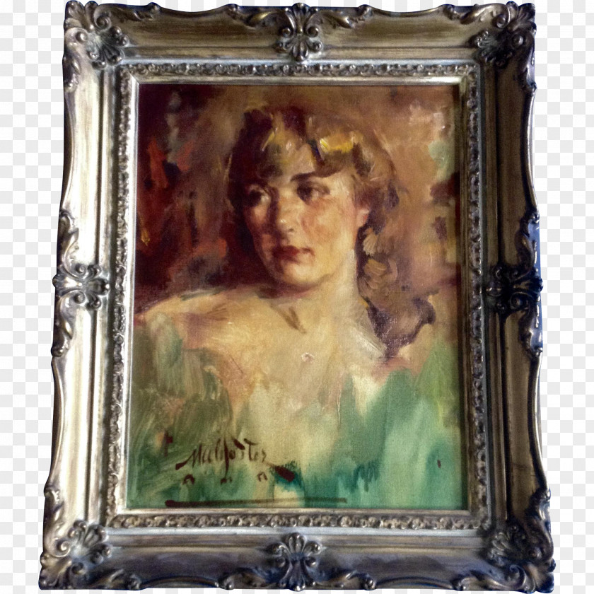 Watercolor Woman Like Painting Picture Frames PNG