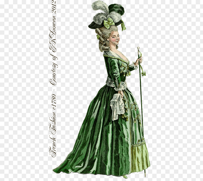 18th Century Fashion Plate Baroque Clothing PNG