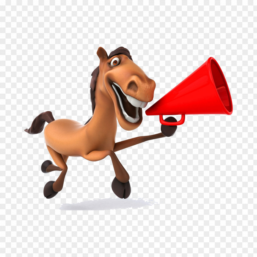 Donkey Holding A Horn Horse Stock Illustration Royalty-free PNG