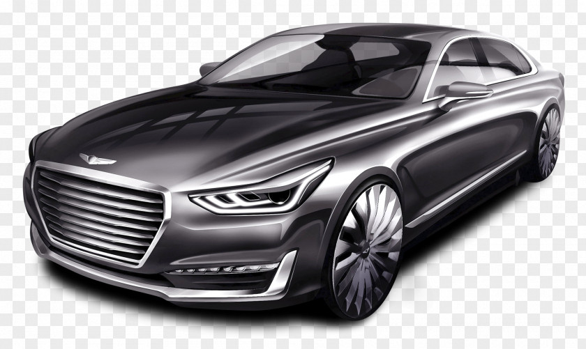 Hyundai Genesis G90 Gray Car 2017 2015 Equus Coupe PNG