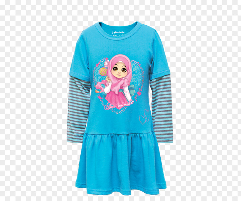 Islamic Shopping T-shirt Sleeve Pajamas Dress PNG