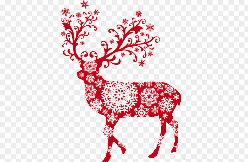 Red Deer Rudolph Reindeer Santa Claus Christmas PNG