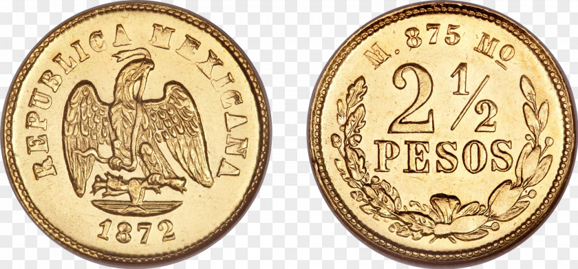 Coins Gold Coin Mexican Mint Peso Currency PNG