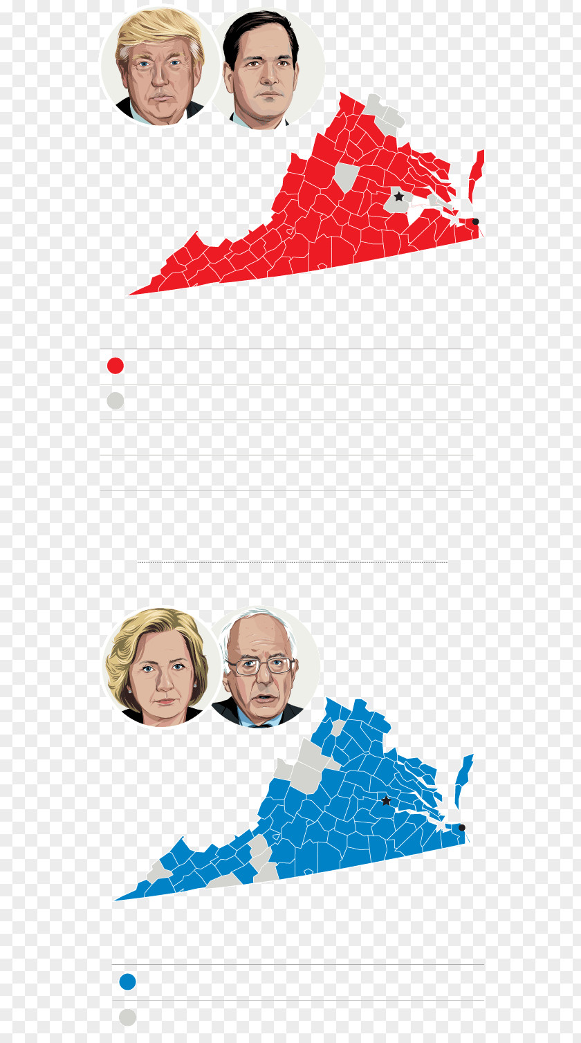 Delegates Map US Presidential Election 2016 Virginia Voting PNG