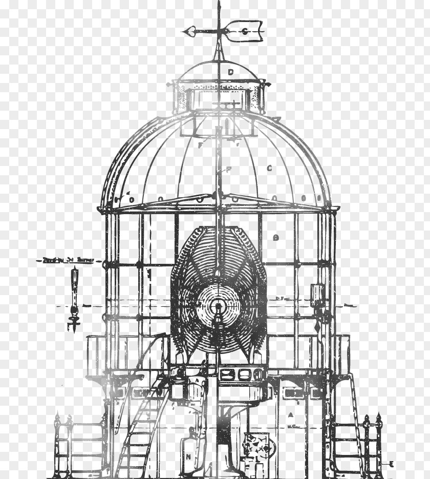 Lantern Element Cape Hatteras Lighthouse Eierland Chance Brothers Fresnel Lens PNG