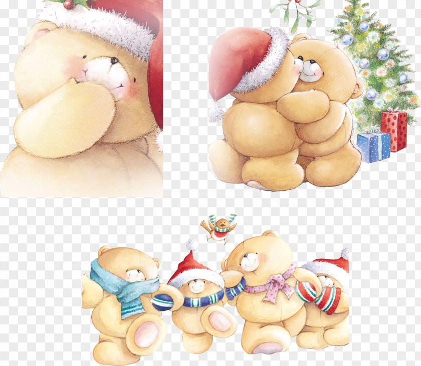 Bear New Year's Day Forever Friends Christmas Wish PNG