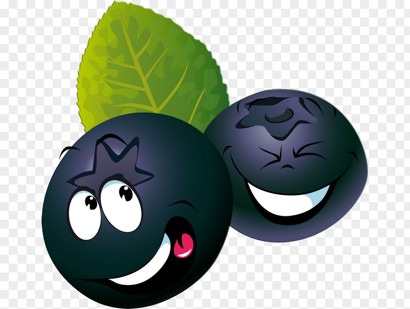 Funny Fruit Blueberry Cranberry Cartoon Drawing PNG