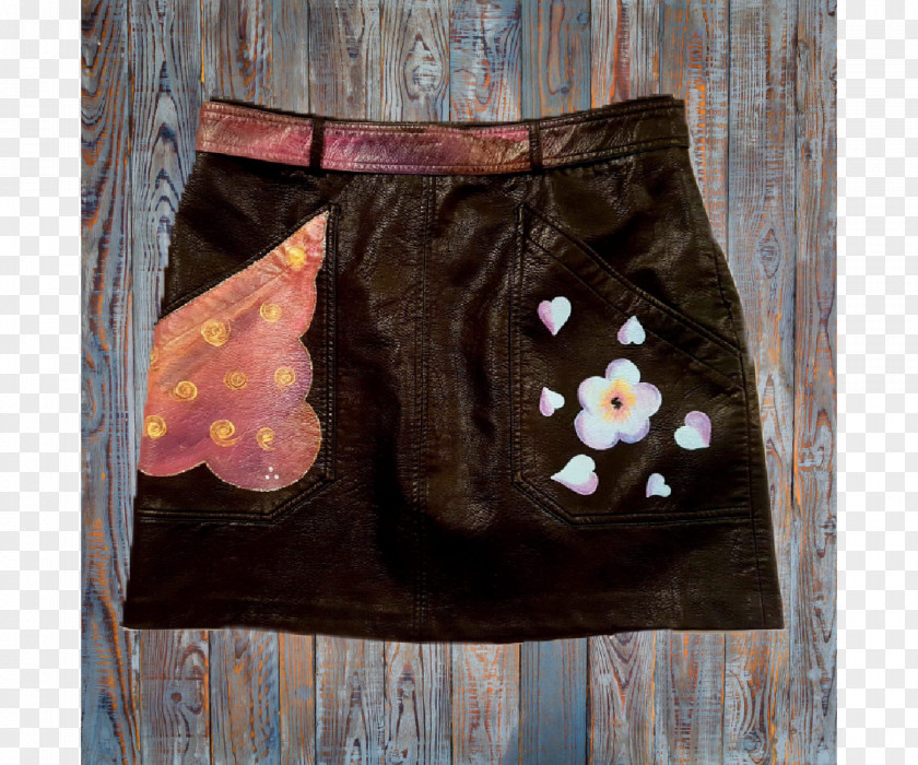 Vintage Sun Skirt Shorts Leather Dry Cleaning Green PNG