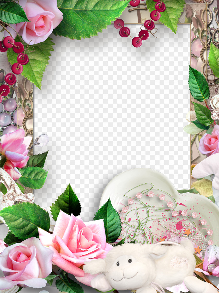 Photo Frame Cut Flowers Picture Frames Floral Design PNG
