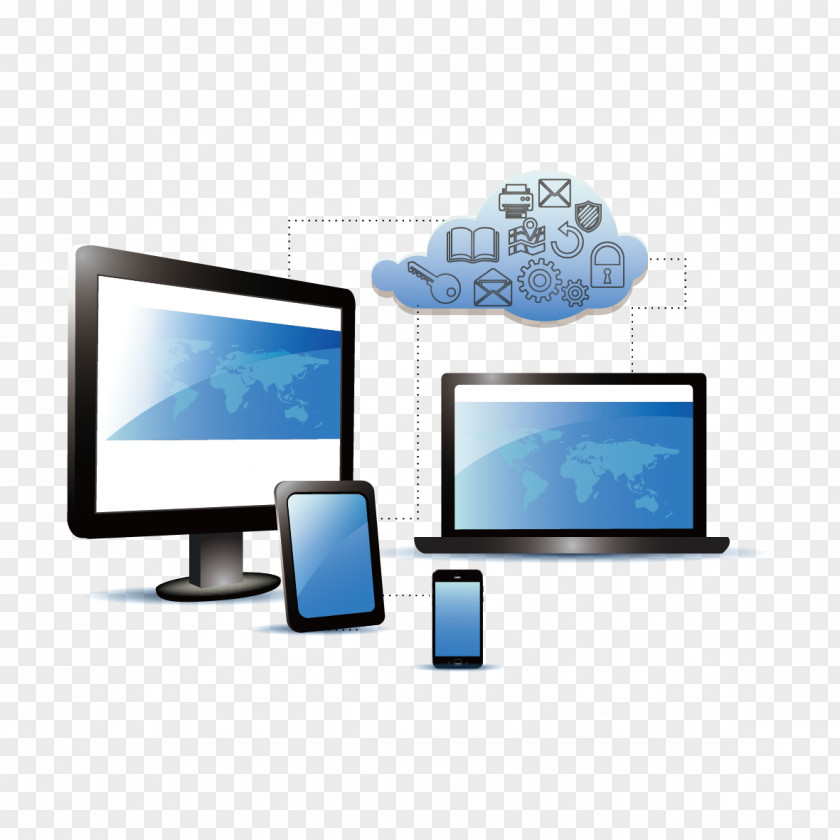 Computers And Mobile Phones Laptop Cloud Computing PNG