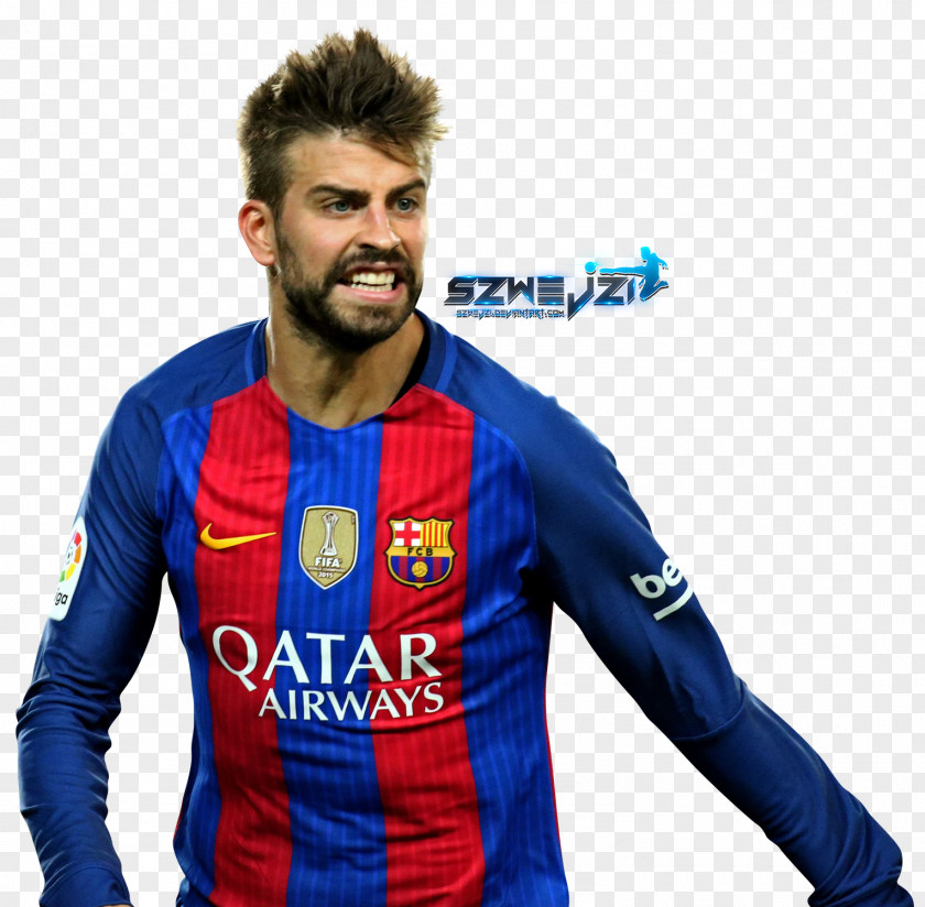 Fc Barcelona Gerard Piqué FC Jersey Clip Art PNG