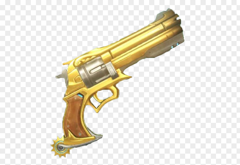 Gold Gun Trigger Firearm Revolver Weapon PNG
