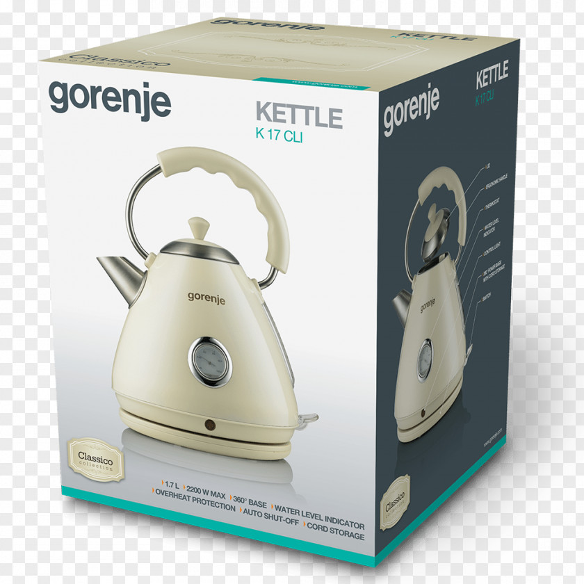 Kettle Electric Gorenje Home Appliance Water Boiler PNG