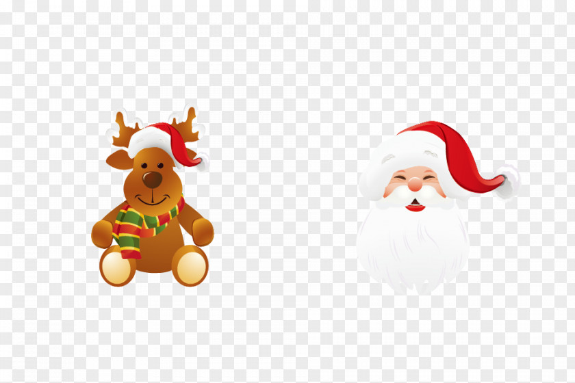 Santa Claus Reindeer Christmas Ornament Decoration PNG