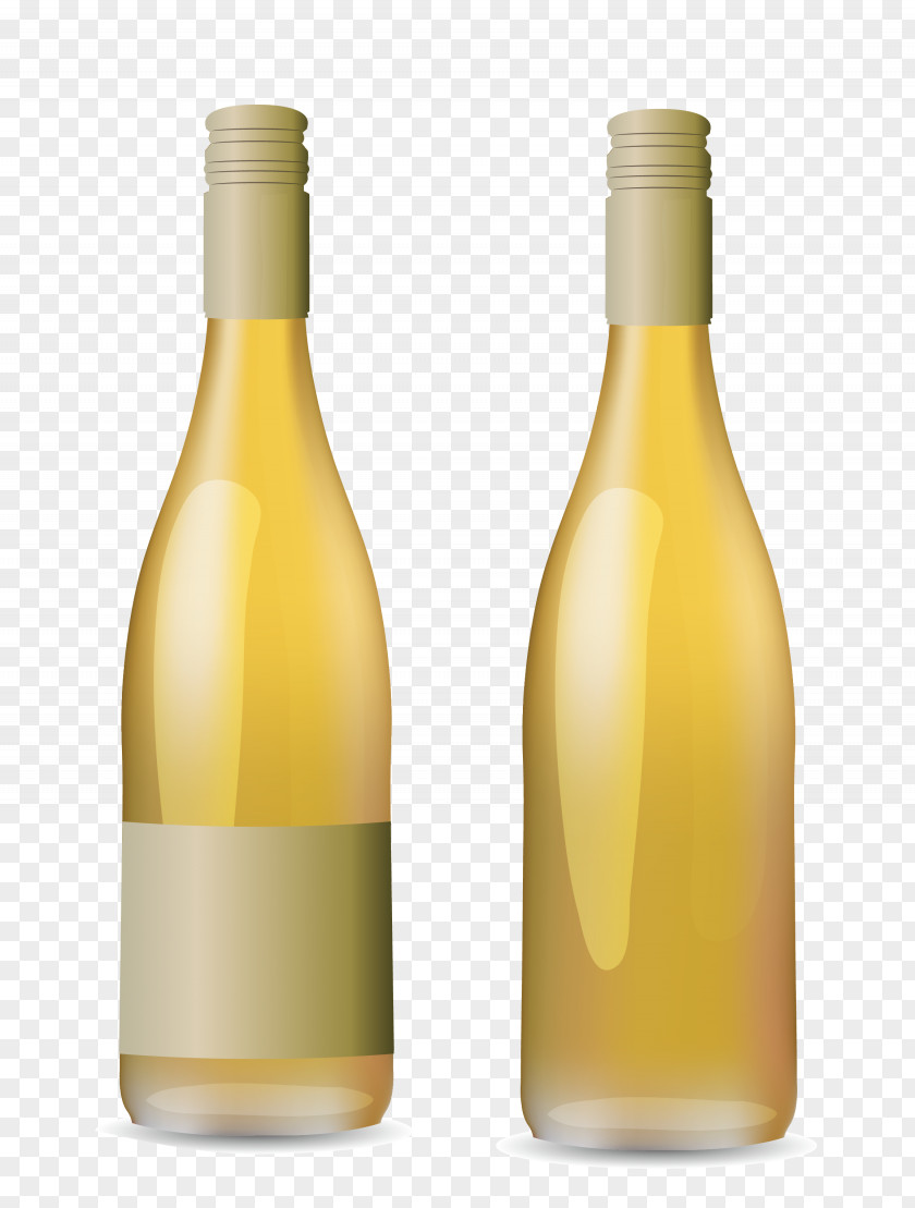 Yellow Bottles White Wine Glass Bottle Liqueur PNG