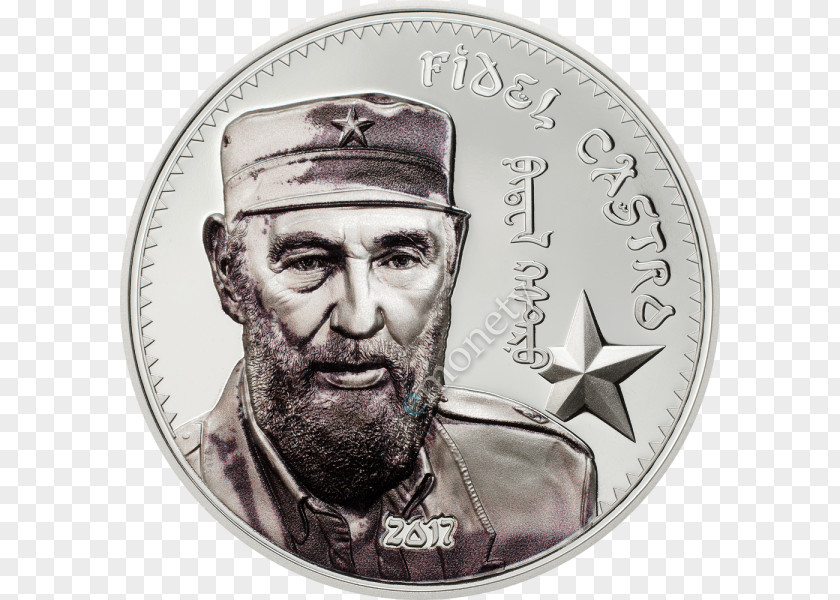 Fidel Castro Coin Mongolian Tögrög Silver Gold PNG