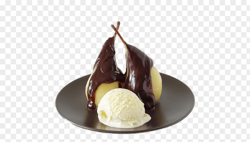 Ice Cream Poire Belle Hélène Chocolate Truffle Pear PNG