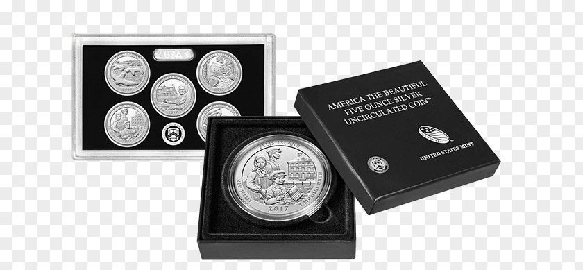 United States Mint Quarter Proof Coinage America The Beautiful Silver Bullion Coins PNG
