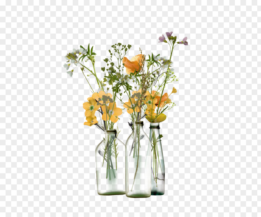 Vase Floral Design Glass PNG