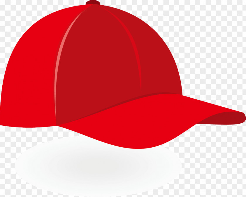 Vector Illustration Red Baseball Cap Hat PNG