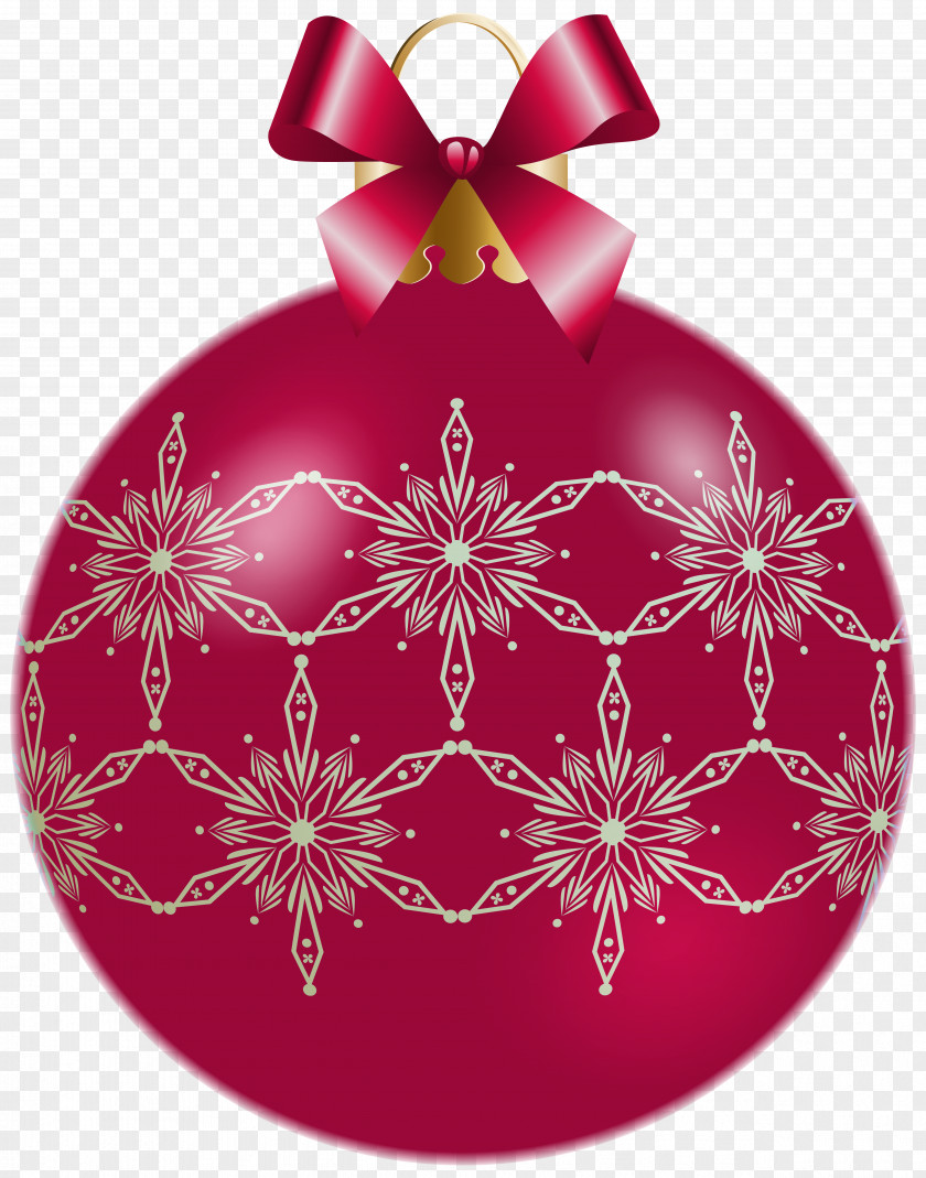 Christmas Red Ornamental Ball Clipart Image Ornament Clip Art PNG