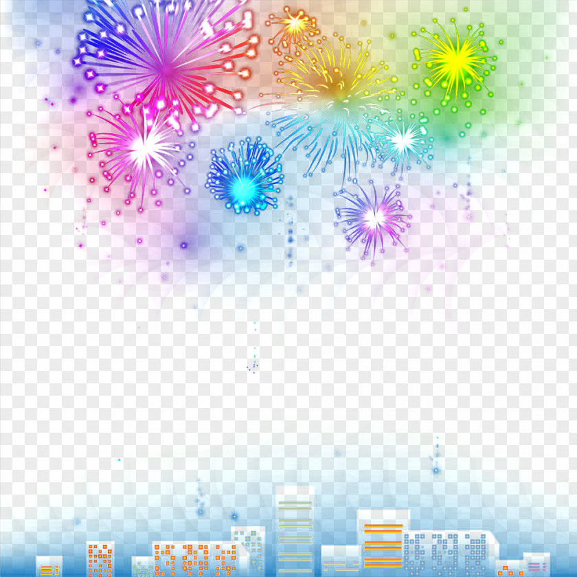 Creative Color Fireworks Graphic Design Text Wallpaper PNG
