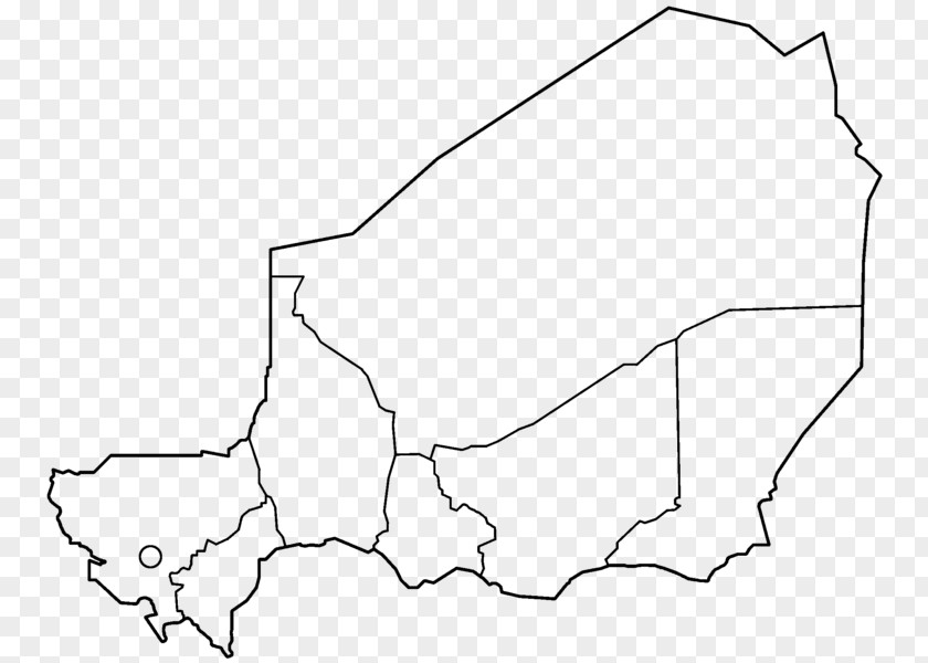 Map Departments Of Niger Blank Nigeria PNG