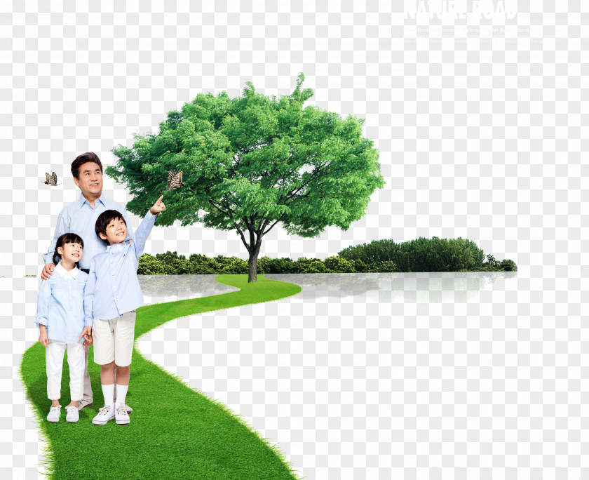 Grass Happy Family Environmental Protection Technology Download PNG
