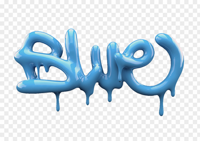 Blue Graffiti Material PNG