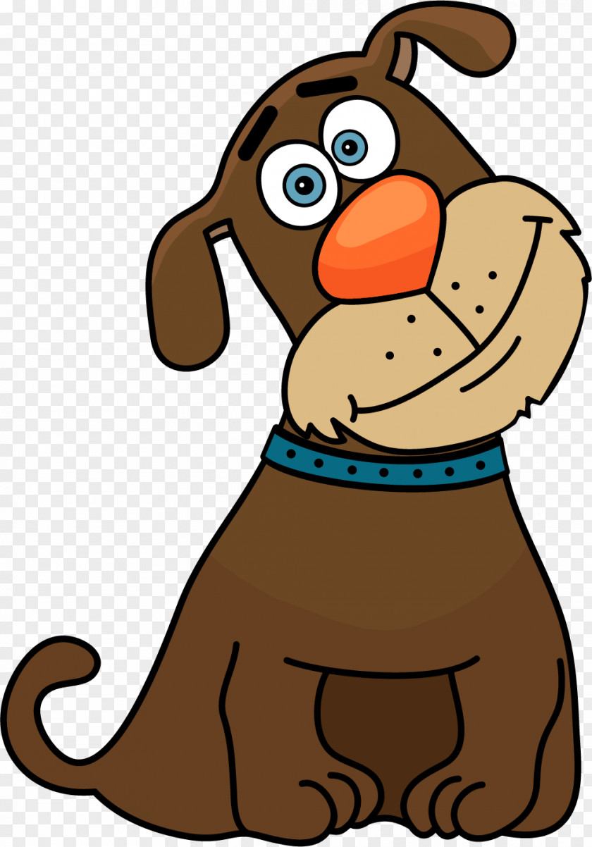 Cartoon Brown Dog Puppy Caricature Euclidean Vector PNG