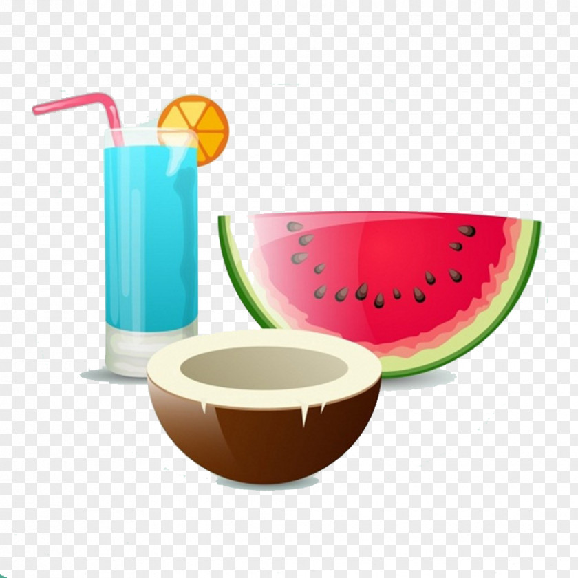 Delicious Juice Vector Cocktail Watermelon Coconut Water Milk PNG