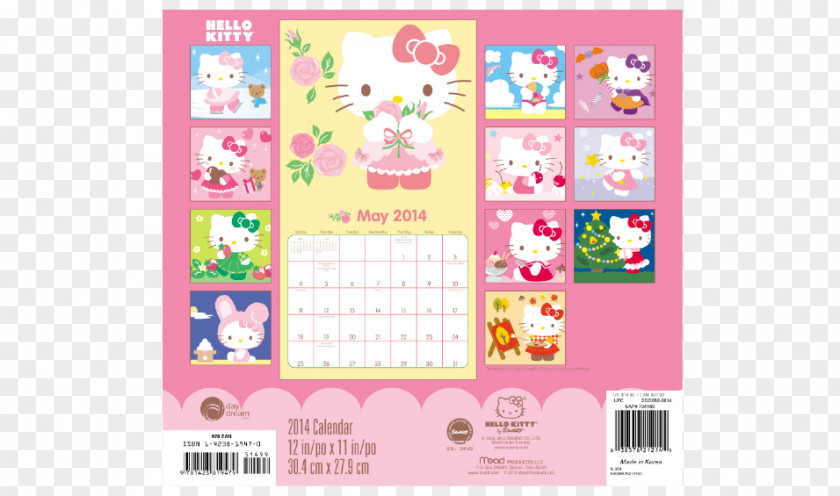 Calendar Design Hello Kitty Date Paper PNG