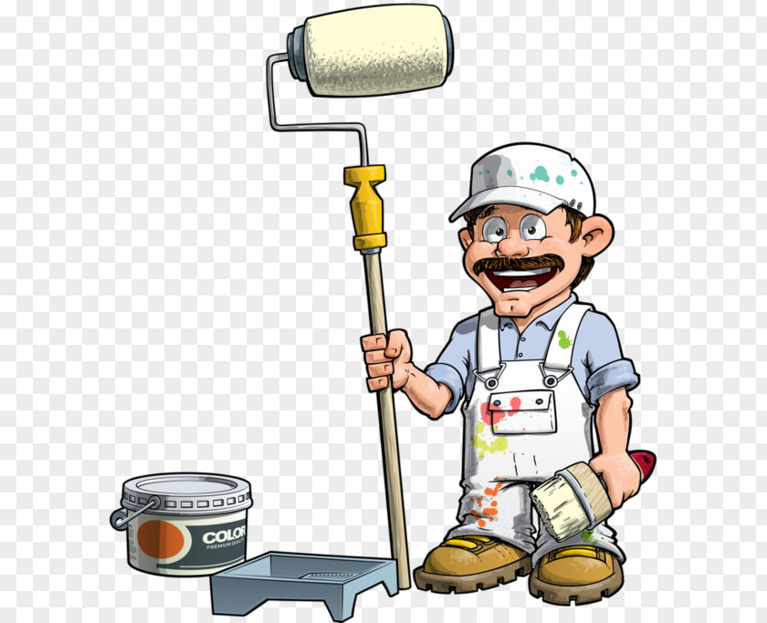 Cartoon Painter House And Decorator Clip Art Vector Graphics Illustration Image PNG