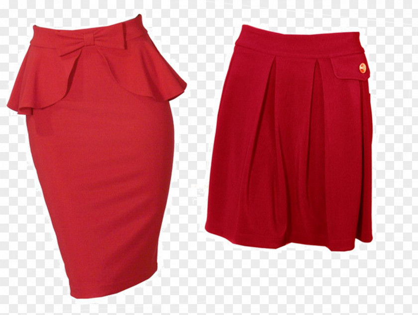 Moda Skirt Fashion Clothing Red Elegance PNG