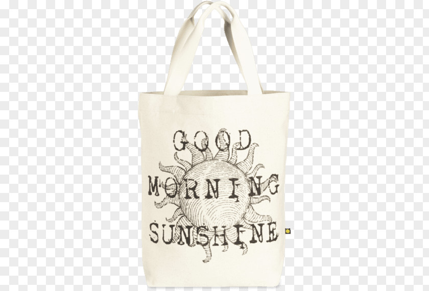 NaturalSunshineTotes HandbagGood Morning Friends Graphics Tote Bag Life Is Good Women's Messaging Engraved Sunshine Pouch (Natural), One Size Message PNG