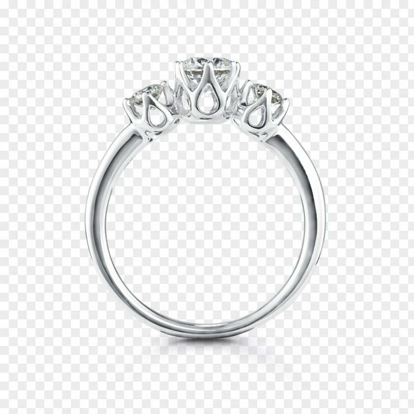 Ring Diagram Engagement Diamond Cut Prong Setting PNG