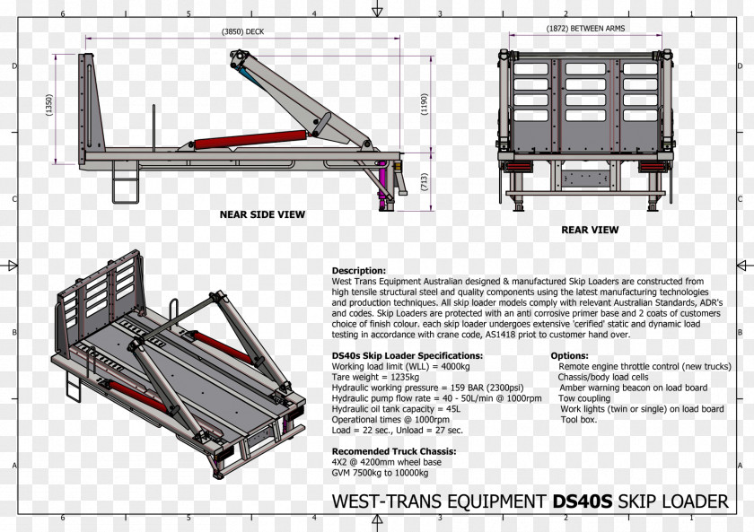 Bi Fold Brochure Machine Loader Manufacturing Structural Steel Design PNG