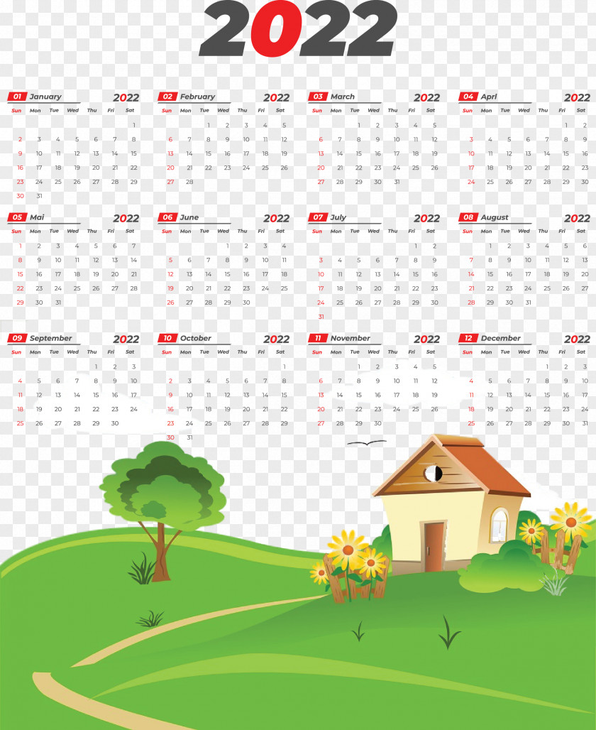 Printable 2022 Calendar 2022 Calendar Printable PNG