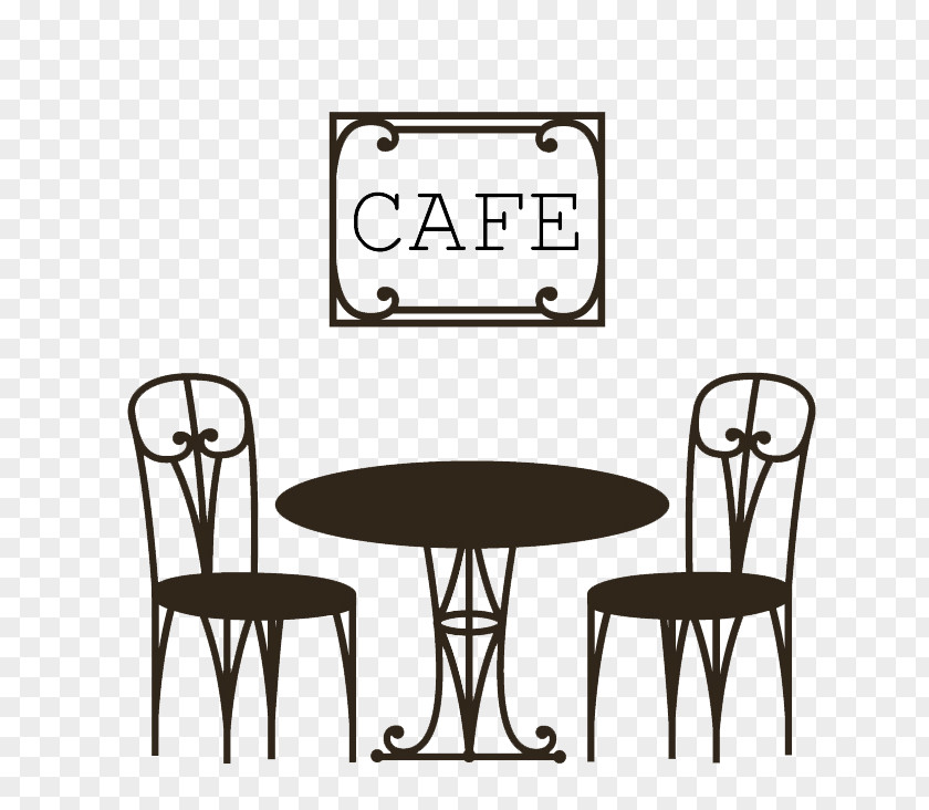 Black Cafe Chairs Vector Material Download Coffee Table Chair PNG