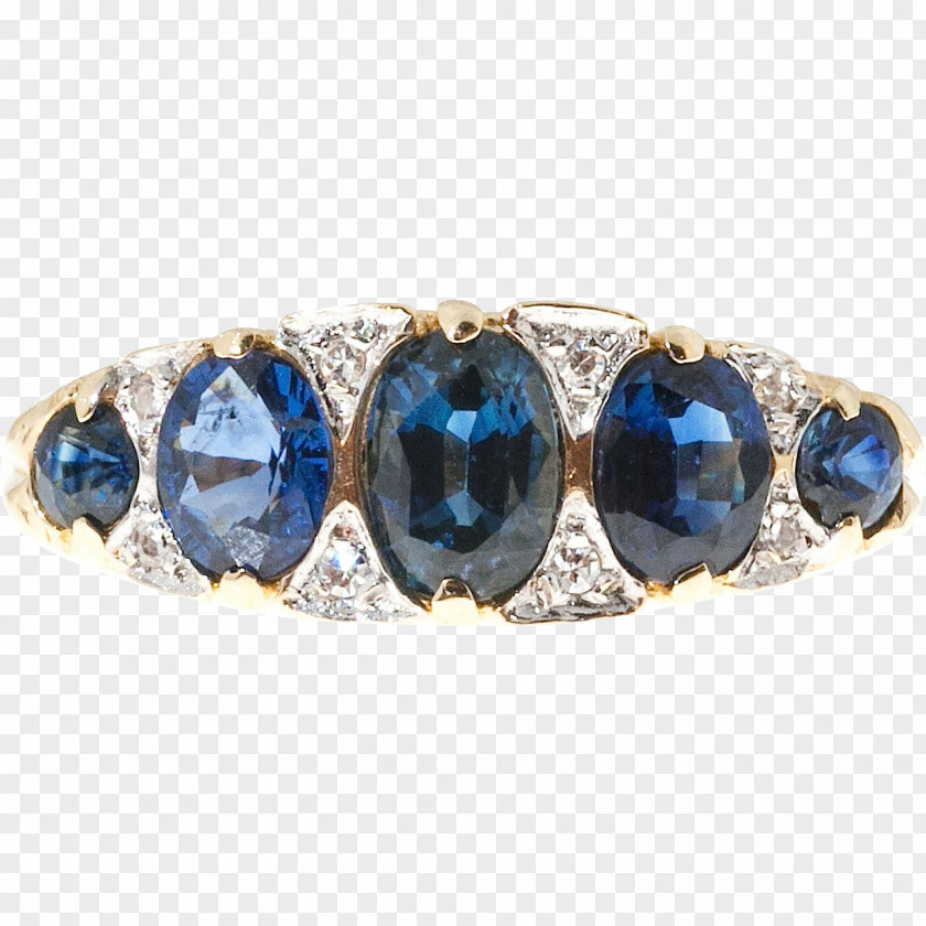Sapphire Ring Bracelet Gold Filigree PNG