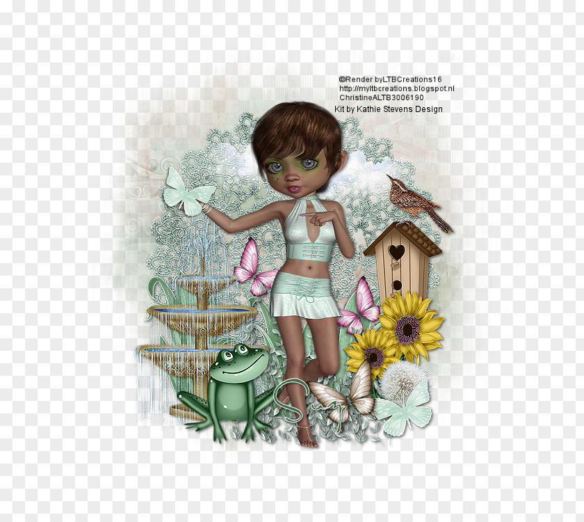Golden Butterfly Toddler Doll Character PNG