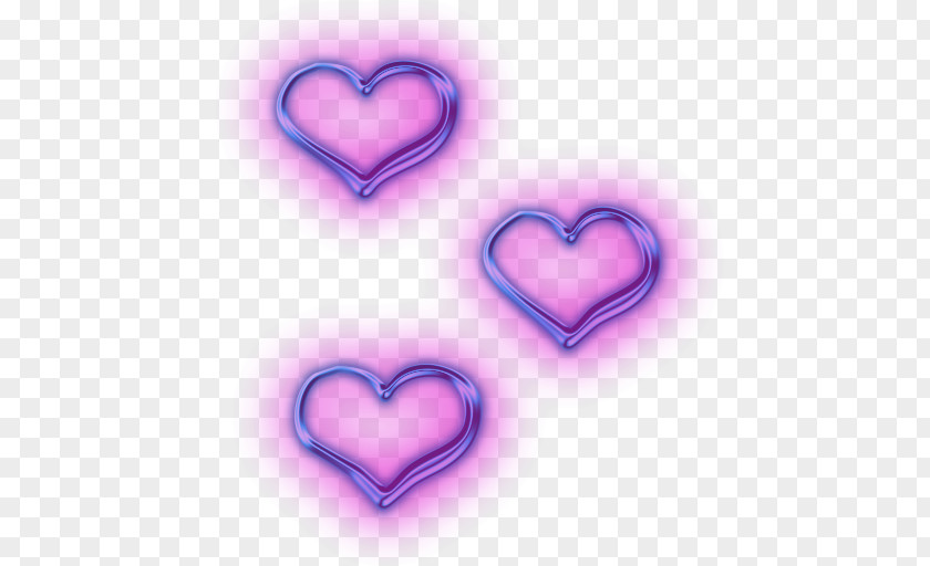 Pink And Purple Heart Image Editing PNG