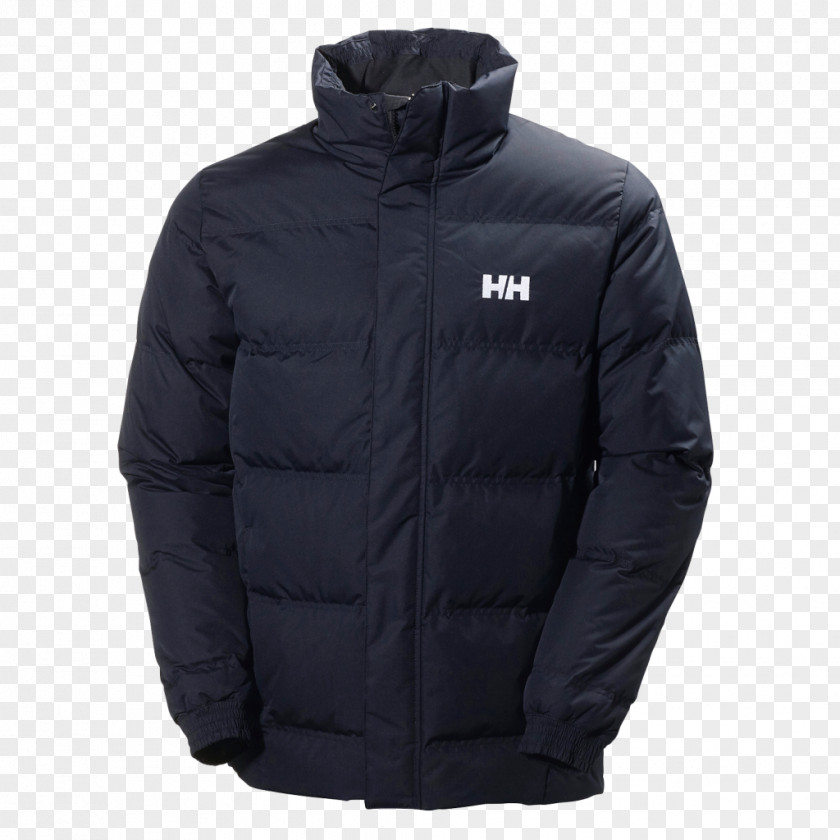 Black Jacket Down Feather Helly Hansen Clothing Raincoat PNG