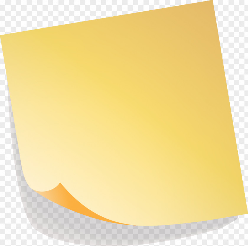 Vector Painted Yellow Sticky Notes Post-it Note Paper Euclidean PNG